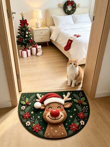 1pc Deer Doormat, Doormat, Small Rug, Welcome Mat, Carpet, Floor Mat, Outdoor Doormat, Kitchen Rug, Home Decor, Front Door Mat, Area Rug, Outdoor Mat, Home Decor - Multicolor - View 4