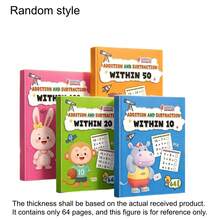 Addition And Subtraction Within 10 And 100, Number Line, Word Puzzles, Decomposition And Composition, Mental Math Cards, Vertical And Horizontal Layout, Daily Arithmetic Training, Students, School, Holiday Gifts, Learning Supplies - Multicolor - View 11