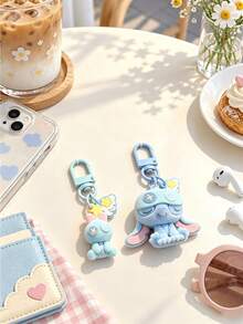 MINISO Disney Stitch Sleep Mask With 2 Charms Set, Suitable For Handbags, Backpacks, Wallets, Birthday Christmas Gift - Style 1 - View 2
