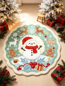 1 buah Keset Pintu Motif Manusia Salju & Rusa Natal, Cocok untuk Musim Gugur/Musim Dingin, Halloween, Dekorasi Natal, Dekorasi Kamar Tidur, Karpet Kecil, Karpet, Dekorasi Rumah, Karpet Ruang Tamu, Karpet Kecil Ruang Tamu, Karpet Kamar Tidur, Dekorasi Rumah Ruang Tamu, Karpet Luar Ruangan, Karpet yang Dapat Dicuci - A - View 1