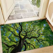 Large Tree & Sky Print Long Runner Rug, Indoor Home Decor, Kitchen Long Mat, Entryway Door Mat, Hallway Entrance Decor, Bedroom Bedside Rug, Living Room Rug, Laundry Room Mat, Bathroom Bath Mat, Suitable For Apartment, Dorm And Home Daily Decor - Multicolor - View 6