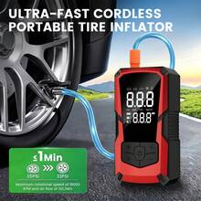 1 PC Portable Tire Inflator For Car Cordless, Rechargeable Air Pump With Digital Pressure Gauge, 150PSI Auto Shut-Off Fast Inflation LED Light, Multifunctional Car Air Compressor For Tires Bikes Balls - Wireless - View 3