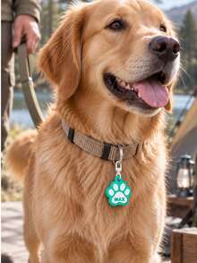 1pc Customized Pet ID Tag, Personalized Cat & Dog Name Tag (Includes Phone Number), Custom Pet Name & Text, Double-Sided Pet Identification Tag, Personalized Collar Pendant, Pet Safety Accessory - Multicolor - View 7