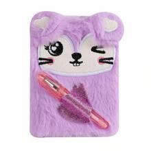 Cartoon Lop Ear Rabbit Plush Notebook Cute Small Notebook With Pen Children's Birthday Gift Creative Stationery - Multicolor - View 11