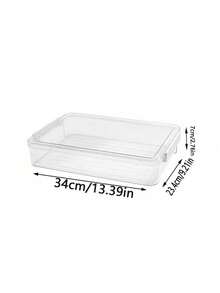 1pc Transparent Acrylic File Storage Box, Waterproof File Organizer Box With Snap Lid, Dust-Proof Desktop Storage Box, Suitable For A4 Paper, Certificates, Home Office, Study And Decoration - Transparent - View 7