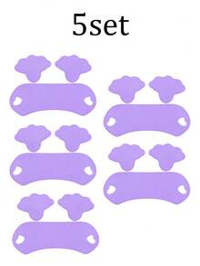 10/5/3/1 Set Purple Apple Cheek Ear-Hook Face Band Set, Cheek Fit Band, Sleep Wear Face Mask, Sleep Face Band Breathable Comfortable Design, Lightweight Portable Face Band, Face Support Band Suitable For Daily Facial Use, Daily Skincare Pairing Use, - Multicolor - View 10