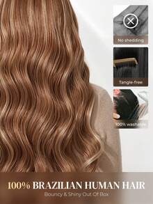 ARABELLA 1 Packs 10A Body Wave Honey Blonde Highlight Raw Brazilian Human Hair Bundles 100% Unprocessed Virgin Human Hair Weave Extensions Natural Looking Long Lasting - S4/27 - View 7