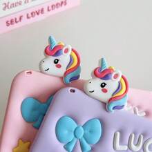 Lolla 1pc (Pen Not Included) 360 Rotating Stand Unicorn Design Protective Case Compatible With Ipad 7/8/9 Tablet Shell 2022 Apple Air 5/4/3 9th Gen 10.2 Silicone Pro 11 Full Coverage 2024 Mini 5 New Air 6/ A7/8/9 PLUS/11 - Multicolor - View 9