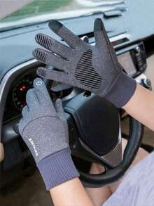 Unisex Winter Warm Windproof Waterproof Touchscreen Sports Gloves (1pc) - Featuring Thickened Fleece Lining, Non-Slip Palm Design And High-Elastic Breathable Fabric, With Sensitive Touchscreen Function And Excellent Warmth. Suitable For Skiing, Cycling, Driving, Hiking, Running, Motorcycle Riding And Daily Commuting, An Essential Protective Gear For Extreme Cold Weather. - Multicolor - View 4