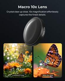 TELESIN Filter Set (Includes CPL, VND 8-32, 1/4 Soft Filter And 10x Macro Lens), Waterproof Aluminum Alloy Frame Design, Specifically Designed For OSMO NANO Camera. - View 7