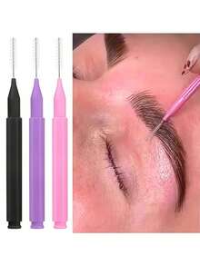 5pcs Disposable Mini Eyebrow Brushes & Brow Lifting Tools, Eyelash Extension Combs, Eyelash Perming Brushes, Eyelash Accessories, Makeup & Cosmetics - Multicolor - View 3
