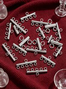 10 Per Pack Stainless Steel Multi-Layer Chain Clasp Connectors DIY Jewelry Accessories Connectors - Silver - View 5