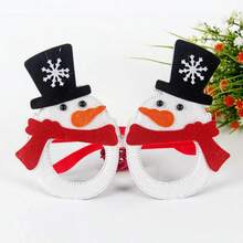 8pcs(Random Style) Christmas Party Glasses Set, Funny Xmas Costume Eyeglasses, Santa Reindeer Snowman Tree Glitter Decorative Glasses For Holiday Photo Booth Party Favors - Cartoon - View 10
