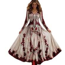 Women Long Dresses - Gray Blue - View 7