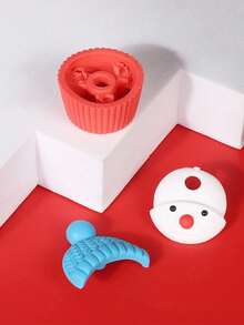 Rubber Eraser Small Gift Box Christmas Series Eraser Gift Box Christmas Small Gift Christmas Santa Claus Christmas Hat Crafts Christmas Gift Eraser - Multicolor - View 4
