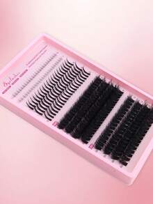 252 Clusters Wet Tip 3D Fluffy 100D/120D Upper & Lower Eyelashes, Large Capacity Box For Full Eye Makeup, Segmented Soft Lightweight Faux Mink Mixed Sizes DIY Multi-Style Thick Eyelashes For Party And Festival - D - View 8