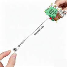 1pc Christmas Video Tape Retractable Rotating Badge Reel ID Holder - Multicolor - View 2