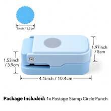 Stamp Circle Paper Punch, Suitable For Junk Journal And Scrapbooking, 1 Inch Nested Wavy Circle Lever Punch, Precise Alignment Hollow Design, For Card Making Crafts - A - View 16