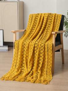 Double Flower Scarf Yellow