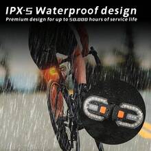 1Set Rechargeable Bike Tail Light With Turn Signals, USB Charging,Remote Control 5 Lighting Modes,Split Bike Turn Signals, Waterproof Bicycle Rear Light For Night Riding, Mountain Cycling And Road Safety - default - View 5