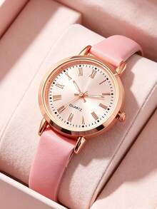 2pcs/Set Cute Girls Quartz Watch & Wallet Set, Birthday Gift, Daily Use, Pink Series Cartoon - Pink - View 5