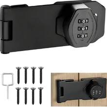 1pc Combination Padlock, Security Lock, Metal 3-Digit 3-Inch Combination Lock, Suitable For Cabinets, Wardrobes, Pet Doors, Mailboxes, Drawers - CC - View 1