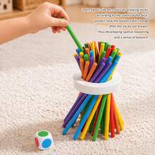 Children's Brain-Teasing Number Puzzle With Solid Wood Base, Colorful Number Blocks, Baby Number Enlightenment Inlay Board, Parent-Child Interactive Desktop Toy - Multicolor - View 5