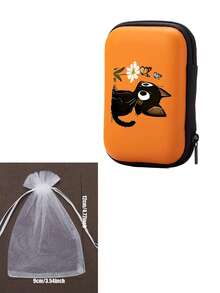 Cat Pattern Multi-Functional Zipper Pouch For USB Cable & U Disk - Protective Storage Organizer, Foldable Travel Bag,Portable Beauty Storage Bag,Multifunctional Storage Bag, Perfect For Halloween, Christmas And Other Holiday Gifts. - Multicolor - View 13