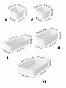 25/20/11/6/5/1pc Desktop Storage Box, White Drawer-Style Storage Box, Multi-Functional Home Storage Set, Vanity Storage Box And Organizer, Plastic Drawer Storage Box Suitable For Bedroom, Bathroom, Kitchen, Office, Used For Organizing Cosmetics, Skincare, Perfume, Lipstick, Nail Polish, Makeup Brushes, Eyeshadow, Powder Puffs, Suitable For Christmas, Halloween, Thanksgiving, Autumn/Winter Home Storage Decoration - White - View 14