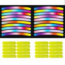 10/20pcs Self-Adhesive Bicycle Spoke Reflective Stickers, High Visibility Night Riding Safety Warning Tape, Rainbow Gradient & Solid Color Decorative Strips, Suitable For Bicycle, Balance Bike, Mountain Bike Helmet DIY Decoration - Multicolor - View 14