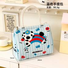 1 buah Tas Bekal Makan Siang Portabel Berinsulasi Kapasitas Besar, Tas Bekal Persegi Panjang Motif Rumah Lucu dan Estetis, Hadiah Natal, Tas Bekal Musim Dingin untuk Sekolah, Kerja, Liburan, dan Pelajar yang Dapat Digunakan Kembali - MultiWarna - View 11