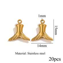 20-Piece Set Of 304 Stainless Steel 18K Gold-Plated Fashionable Star, Moon, And Geometric Pendants For DIY Necklace, Bracelet, And Jewelry Making - 1 Pendant - View 24