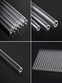 10/20pcs 4-Inch Borosilicate Glass Tubes, 10mm Outer Diameter, 1.5mm Wall Thickness, Acid-Resistant, Suitable For Laboratory, Handmade DIY Projects, Cutting, Hydraulic, Pneumatic And Water Pipe Engineering Glass Blowing DIY - 10 Pcs - View 4