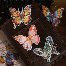 10 Sheets/Bag Sticker Pack Vintage Atmosphere Series Retro Distressed Collage Hard Card Stickers, Scrapbook Supplies Notebook Accessories, For Decorating Cards Photo Frames Computer Phone Case Water Bottle Magazine Stationery Box Luggage, Desktop Decoration Stickers - Sticker - View 9