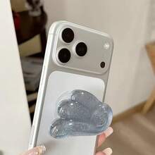 Fresh Cute Wing Glitter Solid Color Phone With Adhesive Backing, Retractable And Foldable, Fits All Phones - Wing Bracket - View 1