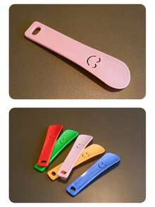 7pcs Colorful Smiling Face Portable Shoe Horns - Durable Plastic Material, Suitable For Boots And Sneakers, Protects Footwear, Washable, Home Essential - Multicolor - View 7