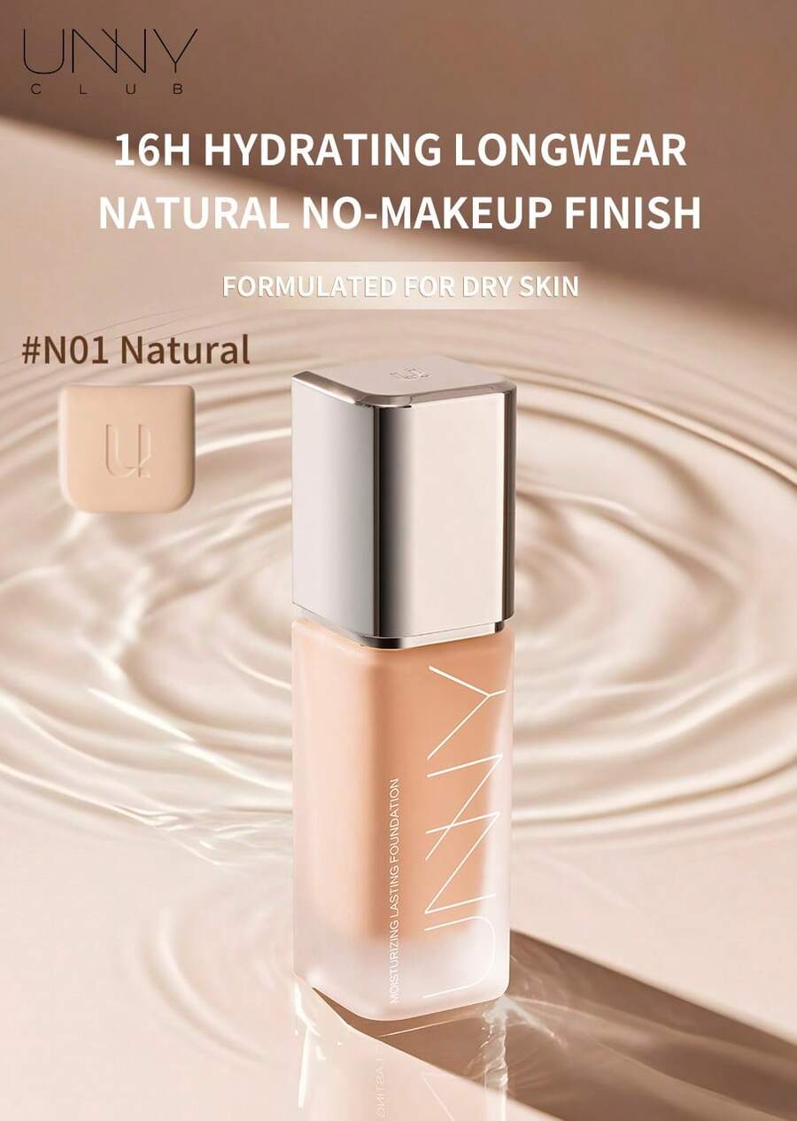UNNY CLUB Foundation, All Skin Types, Long-Lasting Seamless Fit, Coverage Without Mask Effect, Flawless Base, 30ml,Brand Beauty Cosmetic Makeup - N01 Natural Color - View 1