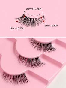 7 And A Half False Eyelashes, Transparent Band, Soft And Natural Cat Eye Makeup Effect, Makeup Tools, Extended Type, Fluffy Faux Mink False Eyelashes, Strip False Eyelashes, Eyelashes, False Eyelashes, False Eyelashes - Multicolor - View 5