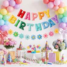 Bộ 4 miếng banner nỉ Happy Birthday nhiều màu, cờ chữ kèm dây treo, đồ trang trí tiệc sinh nhật bằng nỉ, phông nền trang trí tiệc Baby Shower - A - Xem 8
