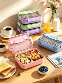 1 buah Kotak Makan Siang, Set Perlengkapan Makan Siang Portabel, Kotak Bento Stainless Steel 720ml dengan Sekat, Wadah Makanan dengan Garpu dan Sendok, Wadah Penyimpanan Makanan yang Dapat Digunakan Kembali, Perlengkapan Kembali ke Sekolah, Paket Makan Siang Harian Siswa, Pengatur Makanan Sekolah, Kotak Makanan Portabel - MultiWarna - View 11