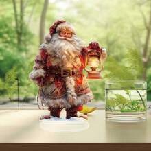 Cross-Border Hot-Selling 2D Flat Printed Christmas Theme Acrylic Material Decorative Stand Home Desktop Ornament - A - View 2