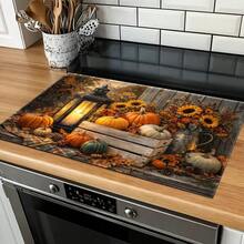 1pc Pumpkin Diatomaceous Earth Absorbent Welcome Doormat, Christmas Halloween Decorative Rug, Multi-Purpose Mat For Stove, Coffee Station, Water Dispenser Counter, Indoor/Outdoor Front Door, Kitchen Home Decor Area Floor Mat - Multicolor - View 7
