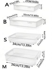 1pc Transparent Acrylic File Storage Box, Waterproof File Organizer Box With Snap Lid, Dust-Proof Desktop Storage Box, Suitable For A4 Paper, Certificates, Home Office, Study And Decoration - Transparent - View 6
