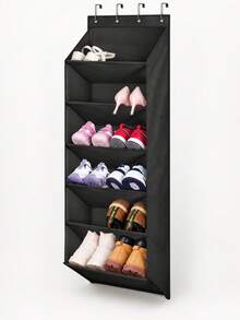 Over-The-Door Shoe Organizer (6-Tier/8-Tier) – Space-Saving Hanging Shoe Rack Suitable For Doors Or Walls; Features High-Capacity, Deep Pockets (Options Ranging From 6 To 16 Pockets). Ideal For Apartments And Dormitories; A Great Holiday Gift. - Multicolor - View 17