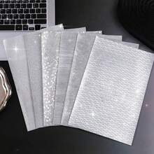 20*15cm Glitter Roll Fabric, Decorative Material For Handmade Hair Clips, Pendants, DIY Jewelry Making, Keychains, Super Shiny Paper, DIY Projects - Multicolor - View 12
