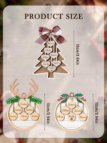 2026 Family Christmas Tree Ornament, Customized Family Christmas Hanging Decor, Engraved Christmas Gift, Personalized Holiday Ornament - Multicolor - View 7