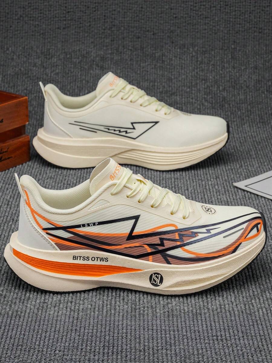 Men's Running Shoes, Lightweight Fabric Tennis Shoes, Breathable Non ...