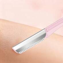 4pcs Wide-Gap Stainless Steel Eyebrow Razors, Reusable Eyebrow Trimming Tools, Makeup Tools Hair Removal Scraper, With Protective Guard To Prevent Scratches - Multicolor - View 9
