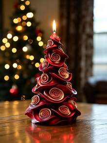 Christmas Tree Silicone Candle Mold - Reusable Spiral Floral PETEPETE DIY Design, Holiday Decoration, Wedding, Party, Resin Crafts, Plaster Casting - Detailed Craftsmanship - Christmas Tree Mold - View 5