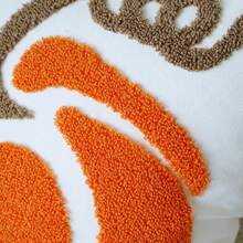 1件刺繡南瓜圖案帆布枕套，萬聖節南瓜沙發床頭靠枕，秋季辦公室抱枕 - 金色 - 查看 11